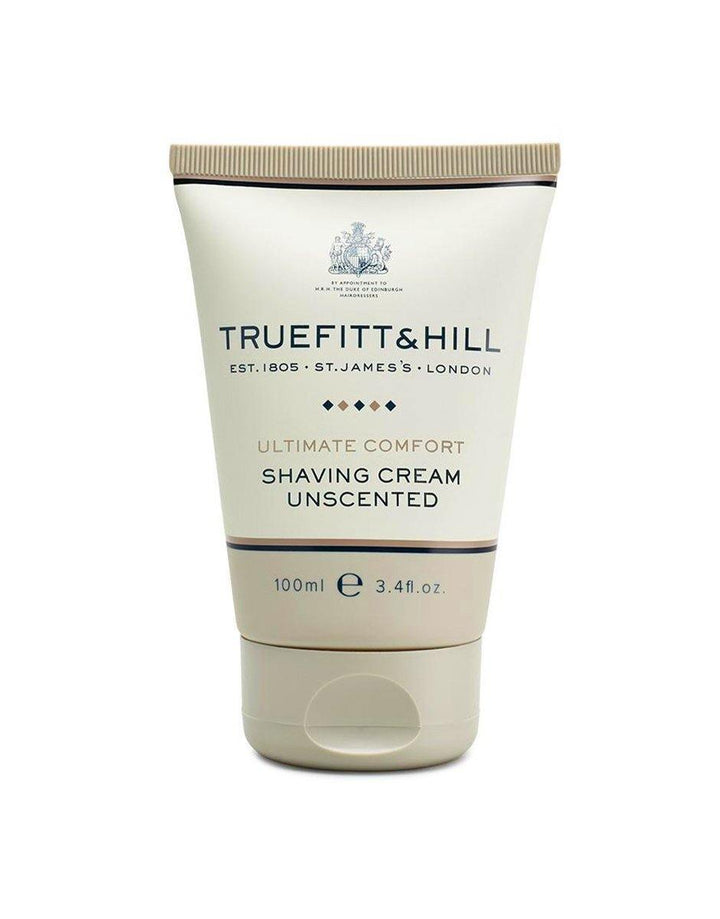 Truefitt & Hill Ultimate Comfort Shaving Cream Unscented 100ml - SGPomades Discover Joy in Self Care