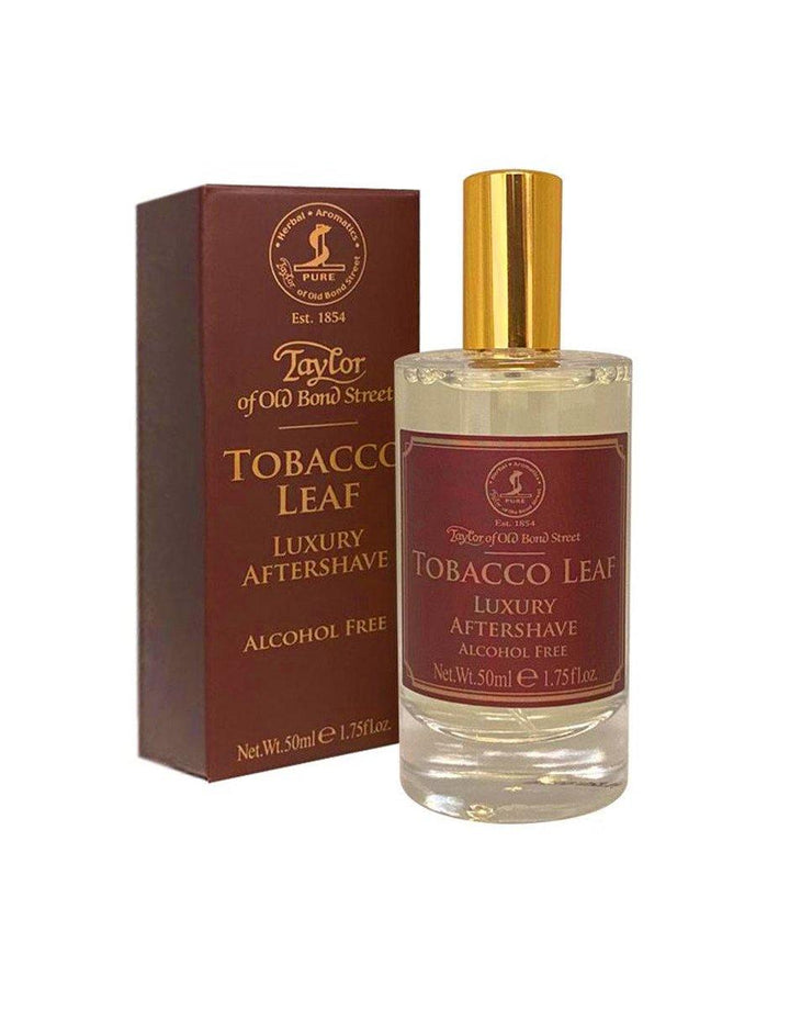 Taylor of Old Bond Street Tobacco Leaf Luxury Aftershave Alcohol Free - SGPomades Discover Joy in Self Care